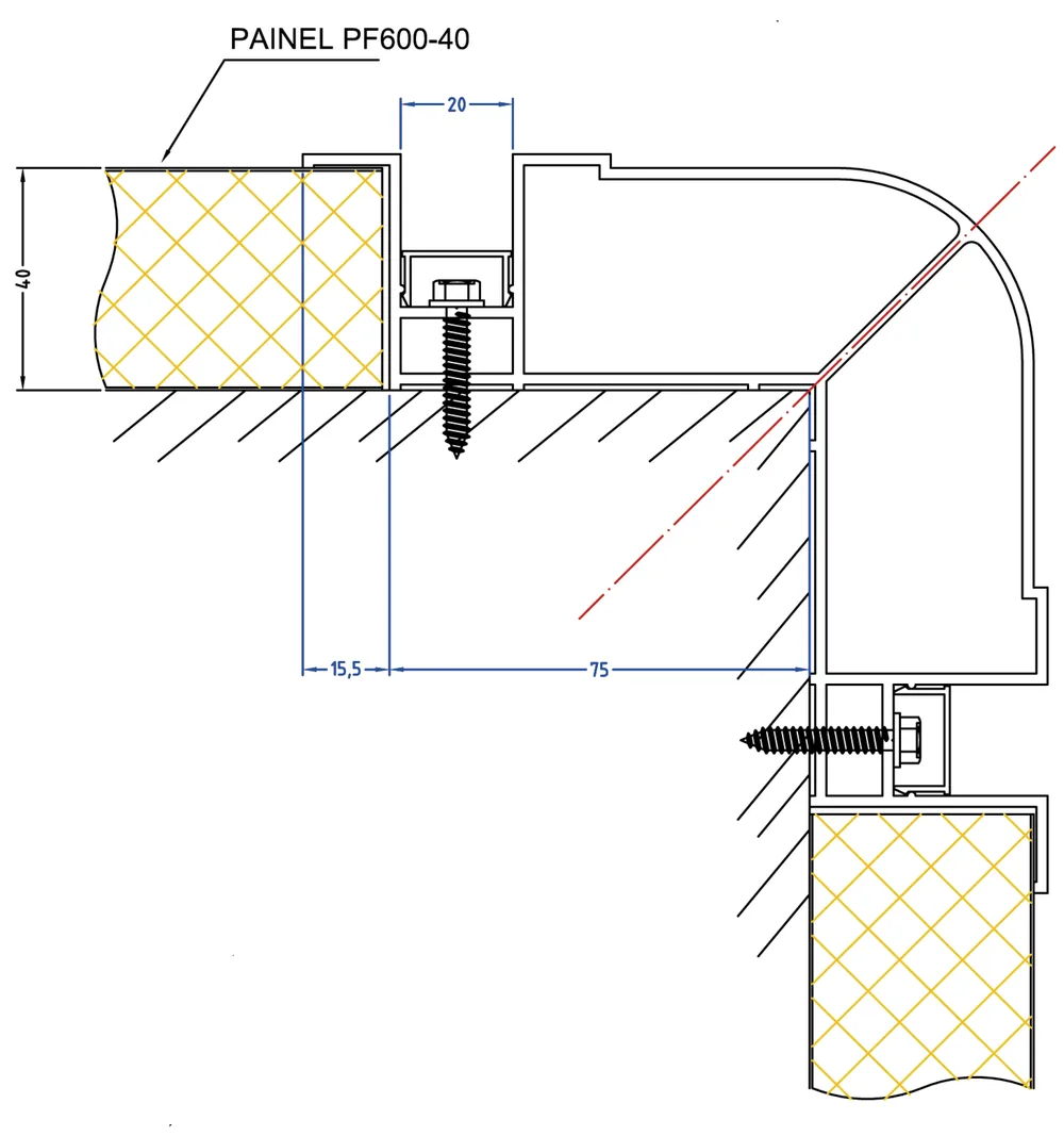 AC.002, profil d’angle 40 mm